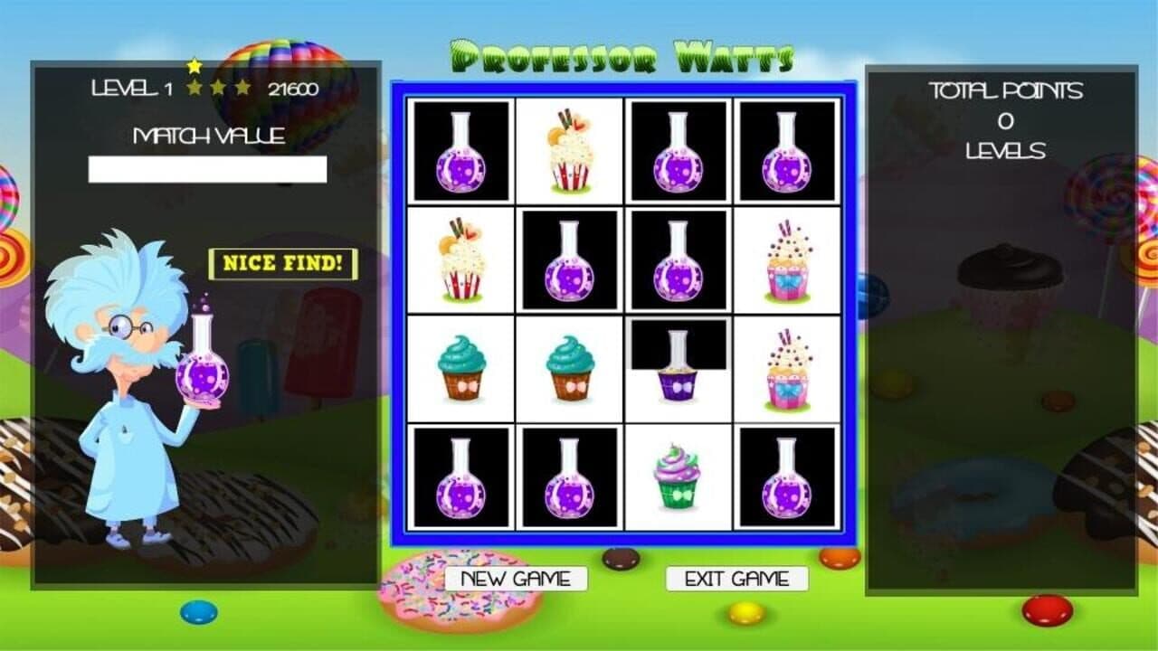 Professor Watts Memory Match: Yummy Cupcakes thumbnail 4