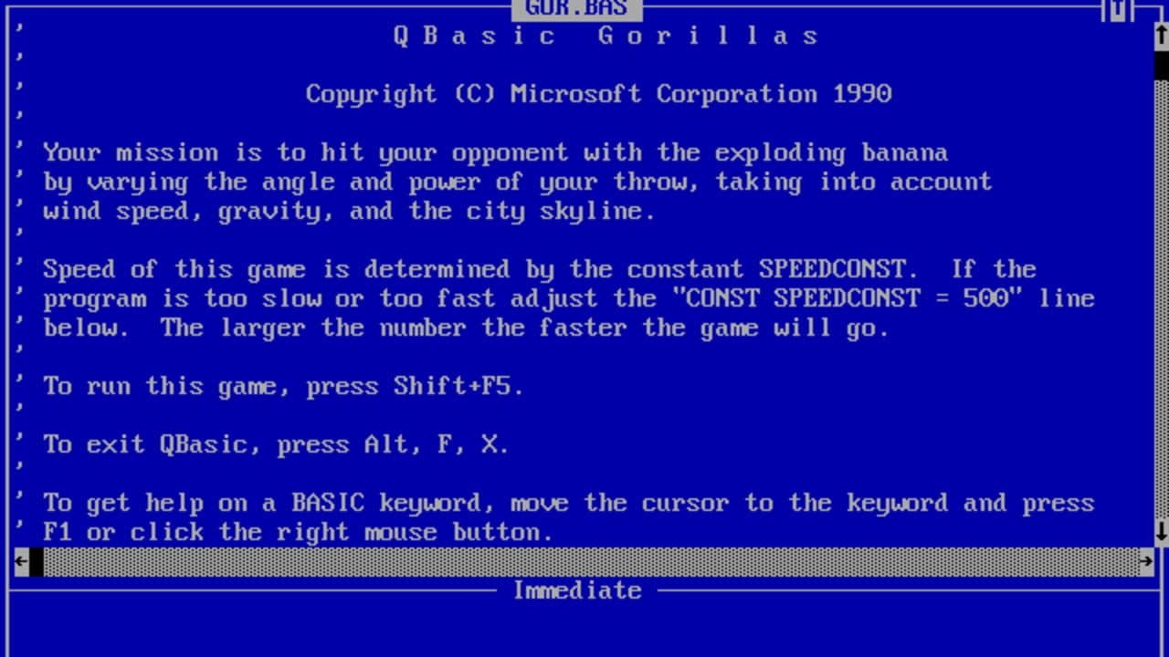 Qbasic Gorillas thumbnail 5
