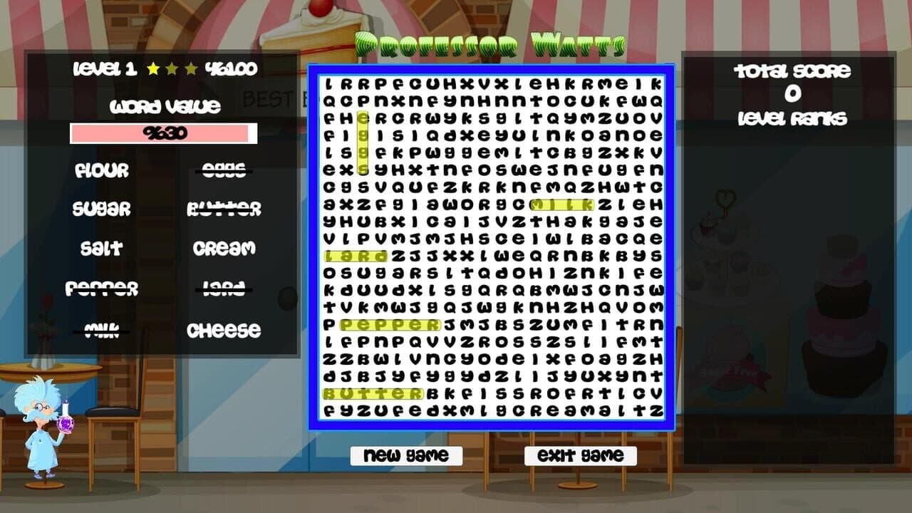 Professor Watts Word Search: Yummy Foods screenshot 1
