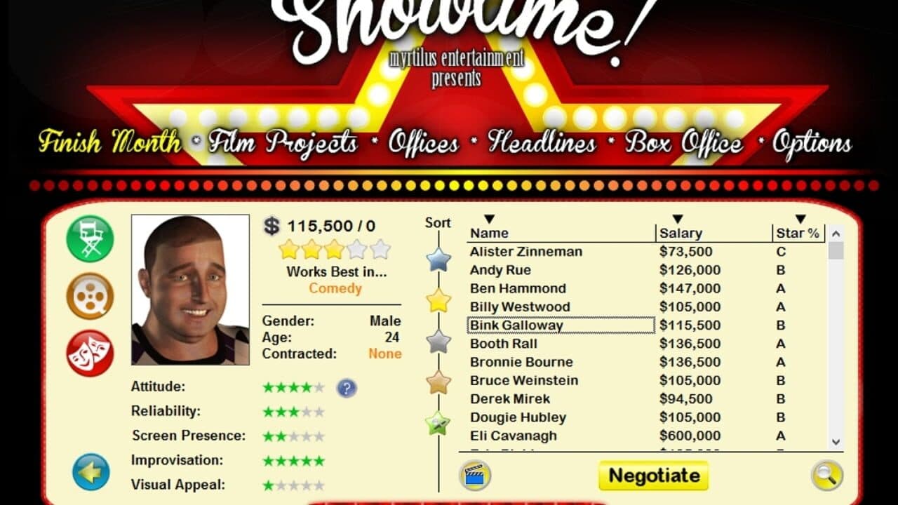 Showtime! screenshot 1