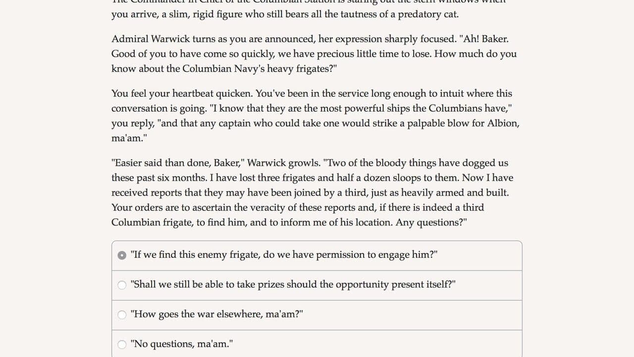 Choice of Broadsides: HMS Foraker screenshot 1
