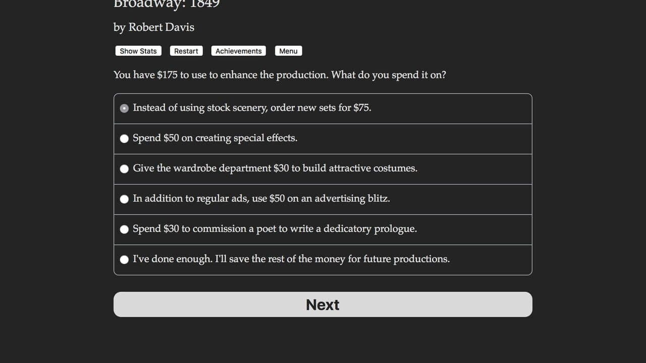 Broadway: 1849 screenshot 1
