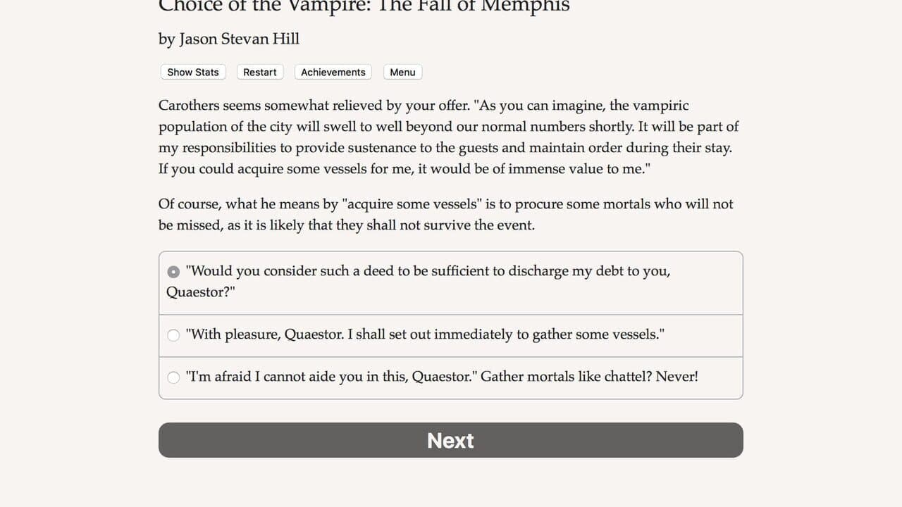 Choice of the Vampire: The Fall of Memphis screenshot 1