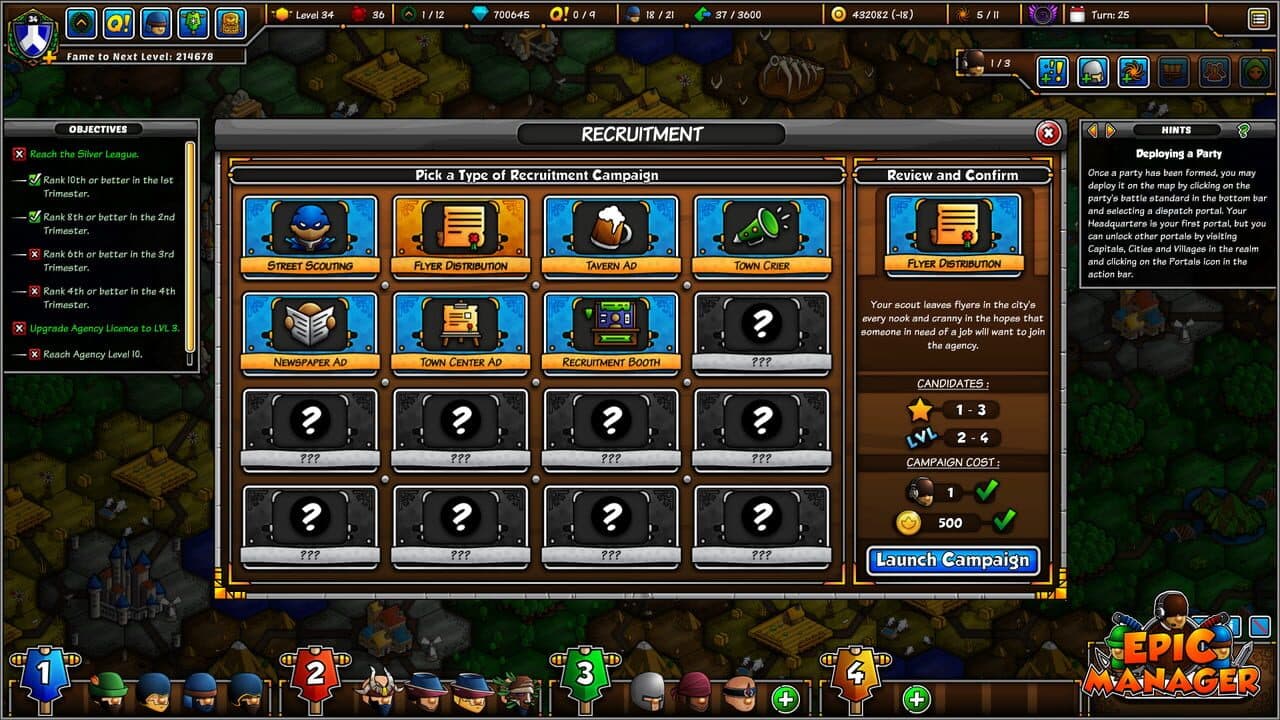 Epic Manager - Create Your Own Adventuring Agency screenshot 1