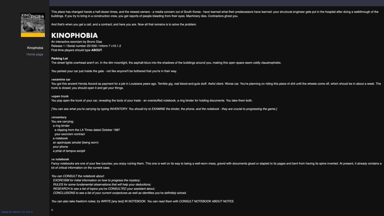 Kinophobia screenshot 1