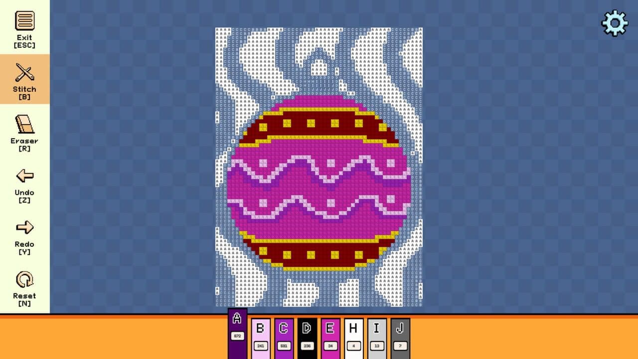Pixel Cross Stitch: Color by Number - Christmas Baubles Pack 3 screenshot 1