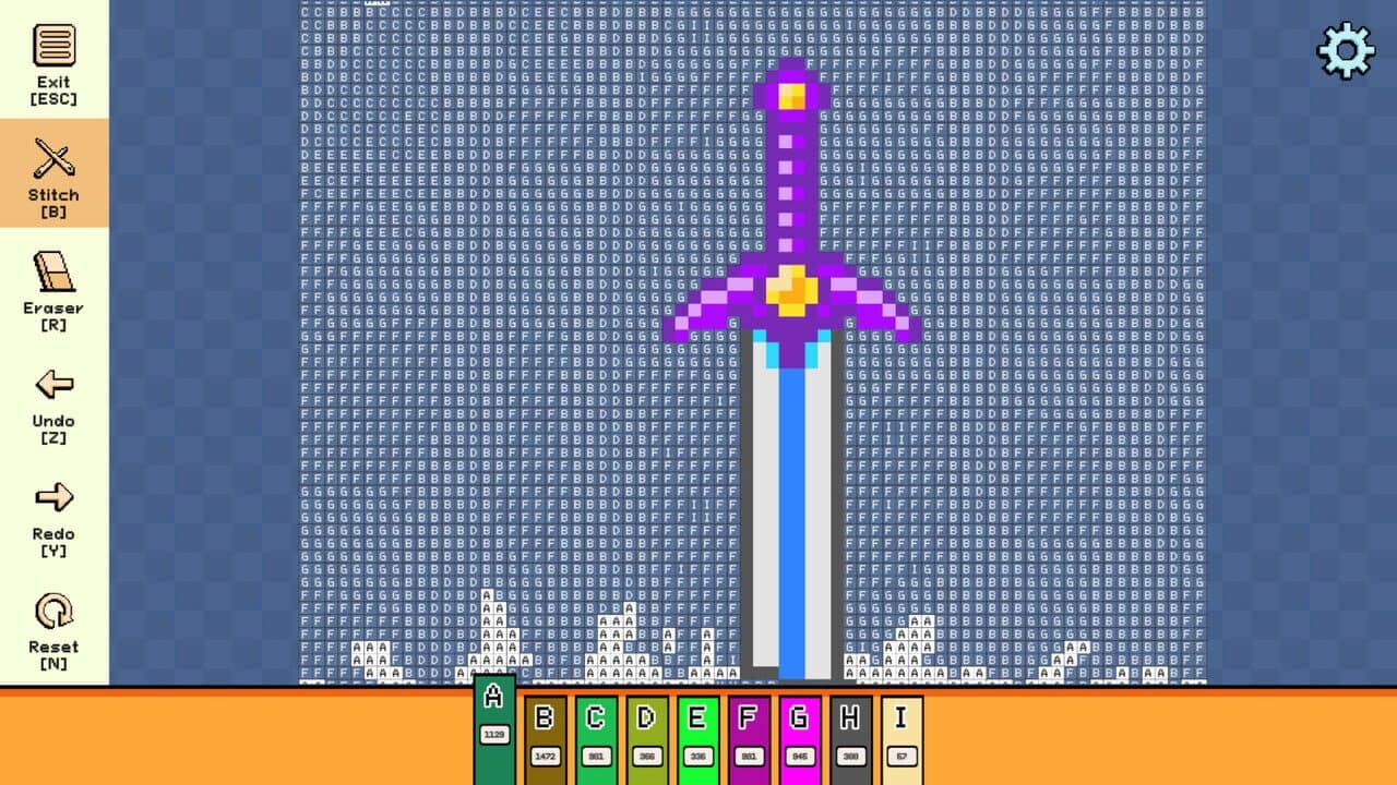 Pixel Cross Stitch: Color by Number - Enchanted Worlds Pack 3 screenshot 1