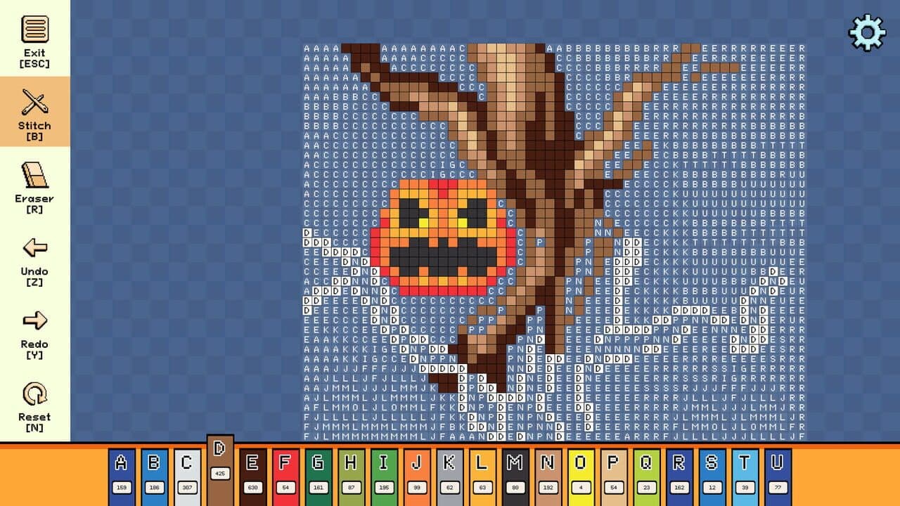 Pixel Cross Stitch: Color by Number - Halloween Pack 2 screenshot 1