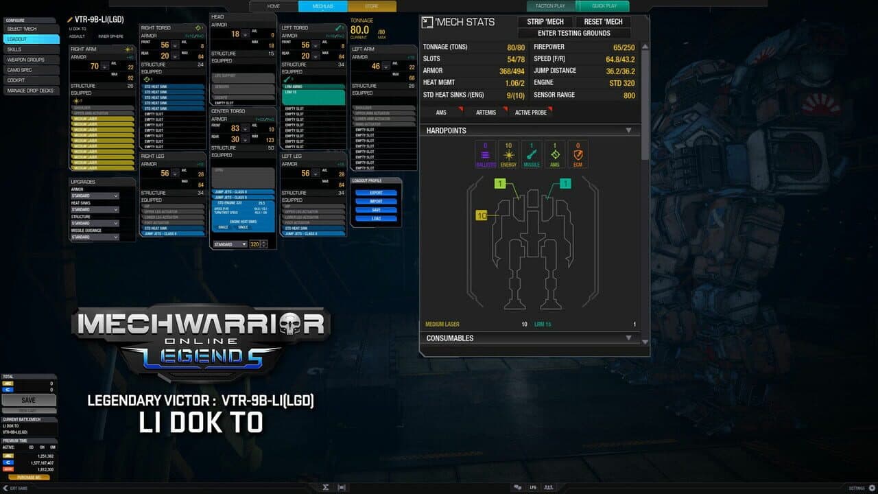MechWarrior Online: Li Dok To Legendary Mech Pack thumbnail 3