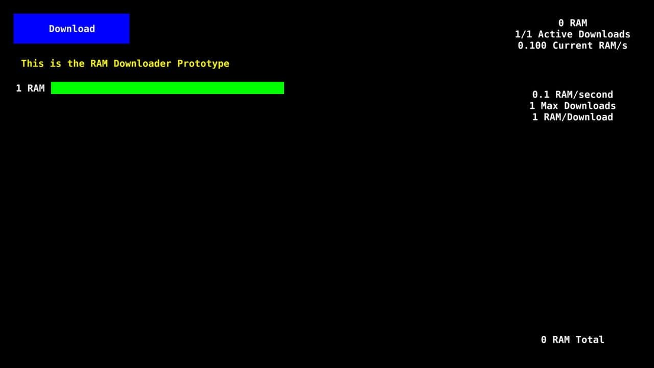 RAM Downloader screenshot 1