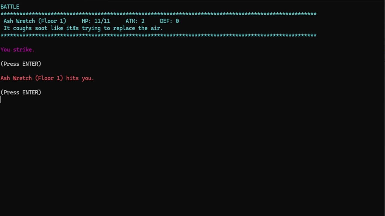 Nick's Text Adventure screenshot 1