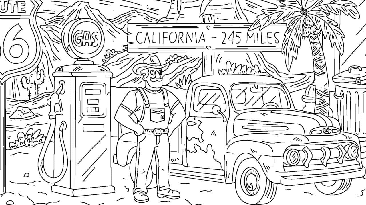 100 Cats Lost in Usa Find & Color thumbnail 10
