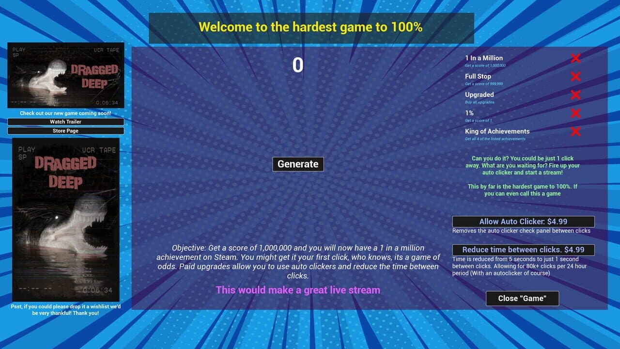 1 in a Million: A Game of Odds - Auto Clicker screenshot 1