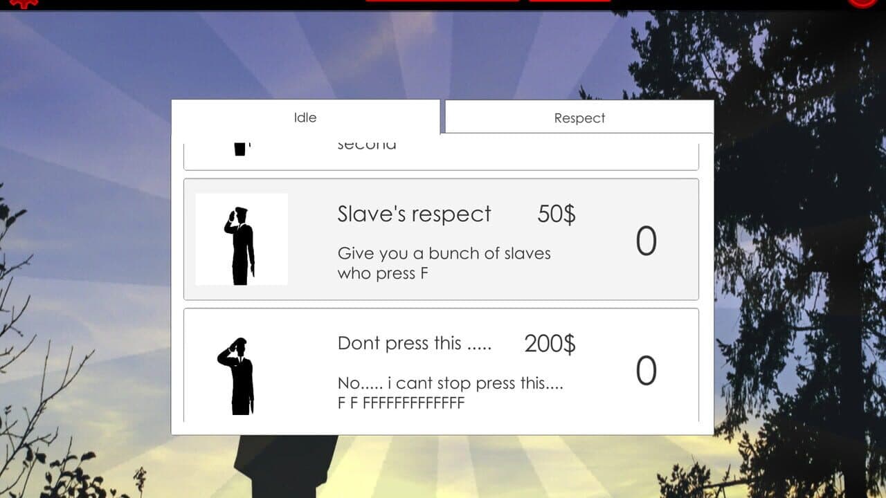 Press F to pay respects screenshot 1