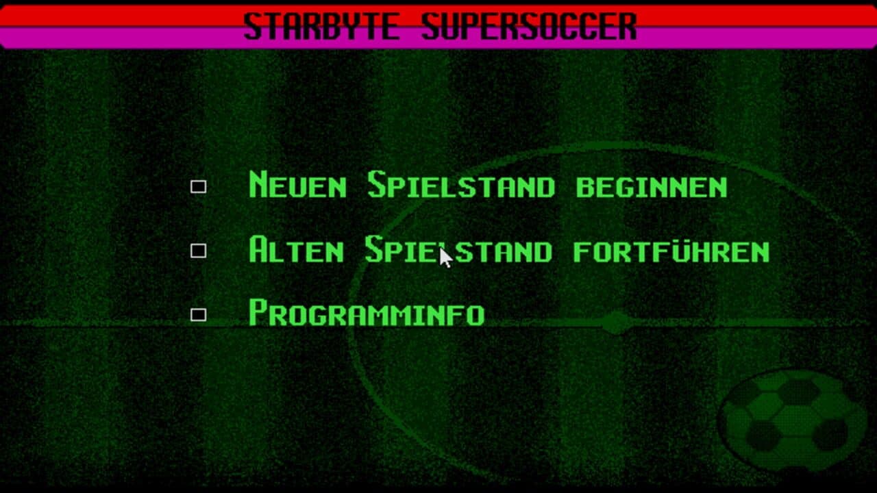 Starbyte Super Soccer screenshot 1