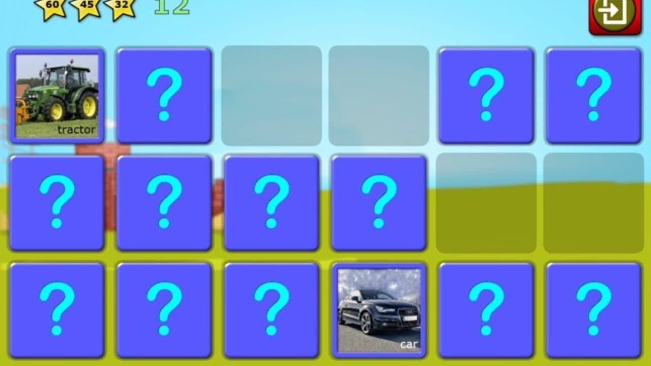 Kids Cars and Trucks Logic Memory Puzzles screenshot 1