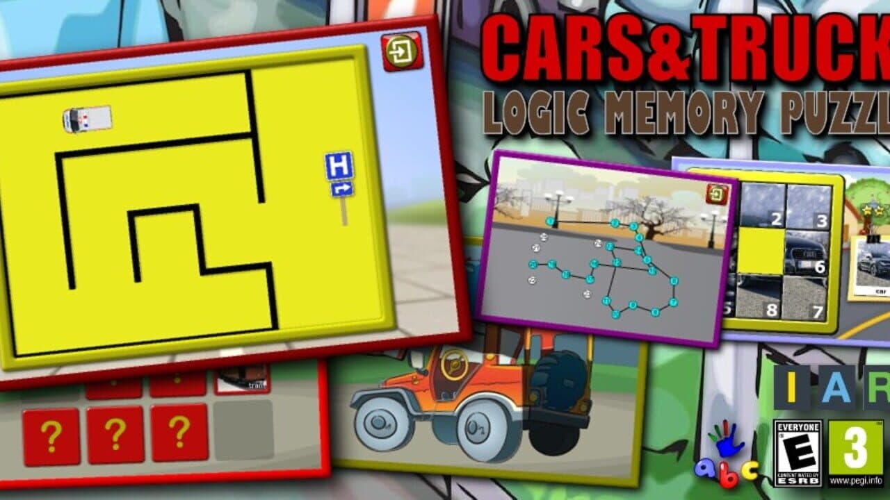 Kids Cars and Trucks Logic Memory Puzzles thumbnail 3