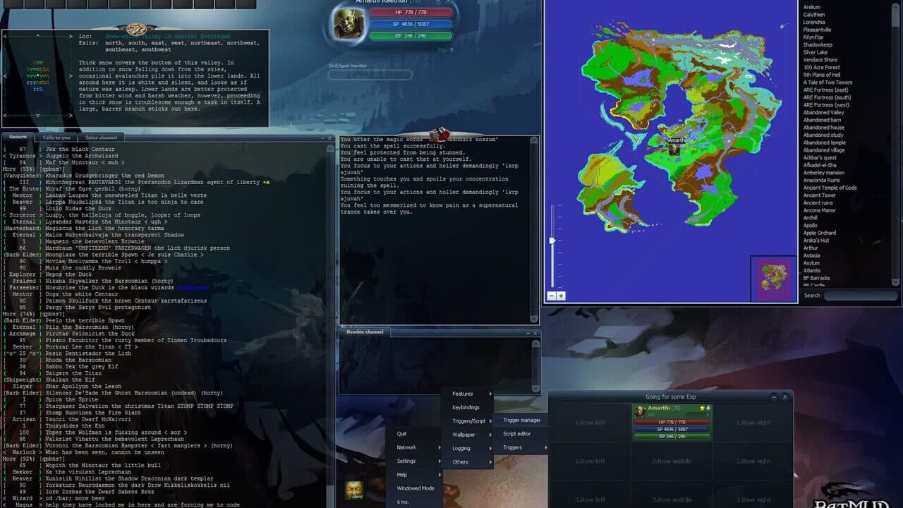 BatMUD screenshot 1