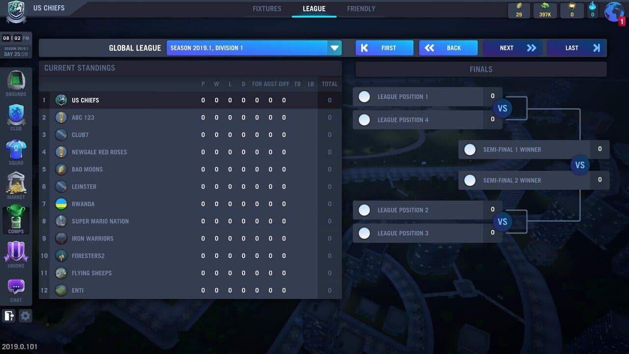Blackout Rugby Manager screenshot 1