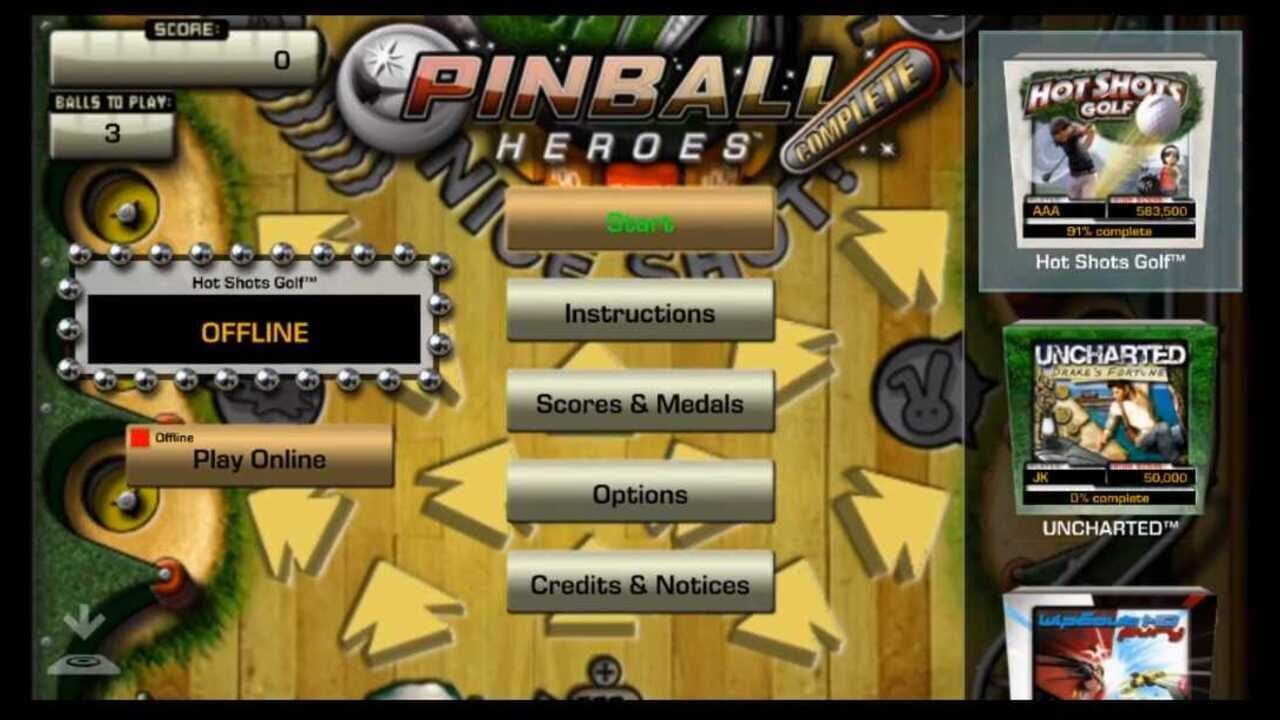 Pinball Heroes: Hot Shots Golf screenshot 1