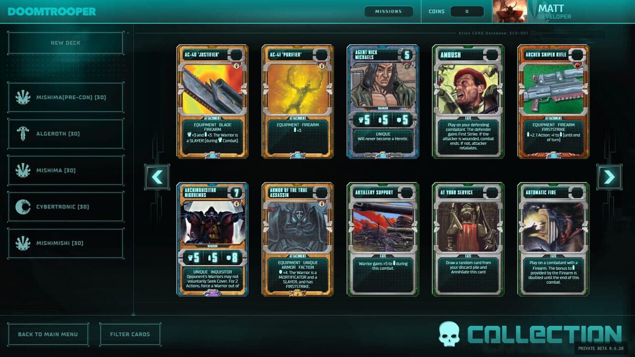 Doomtrooper CCG screenshot 1
