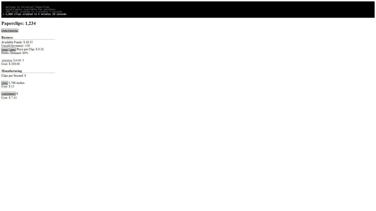 Universal Paperclips thumbnail 3