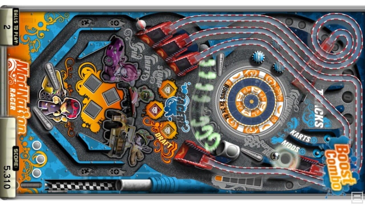 Pinball Heroes: Modnation Racers screenshot 1