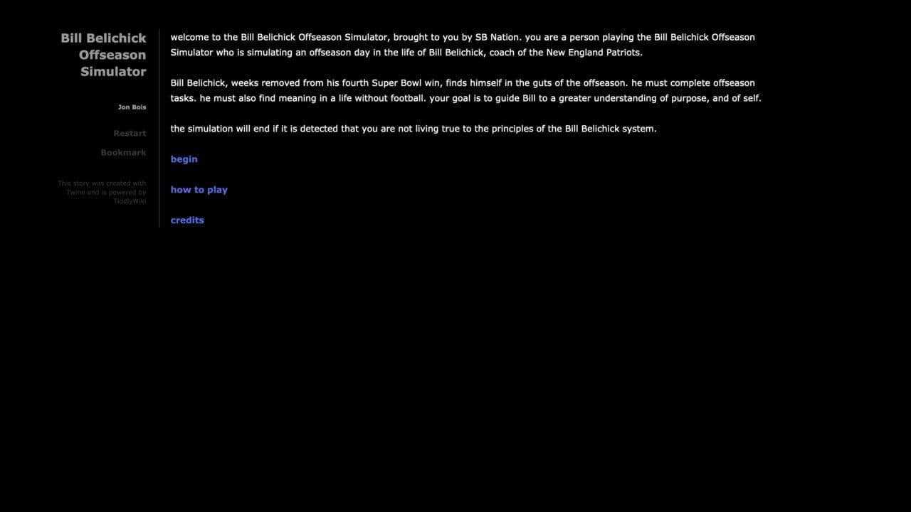 Bill Belichick Offseason Simulator screenshot 1