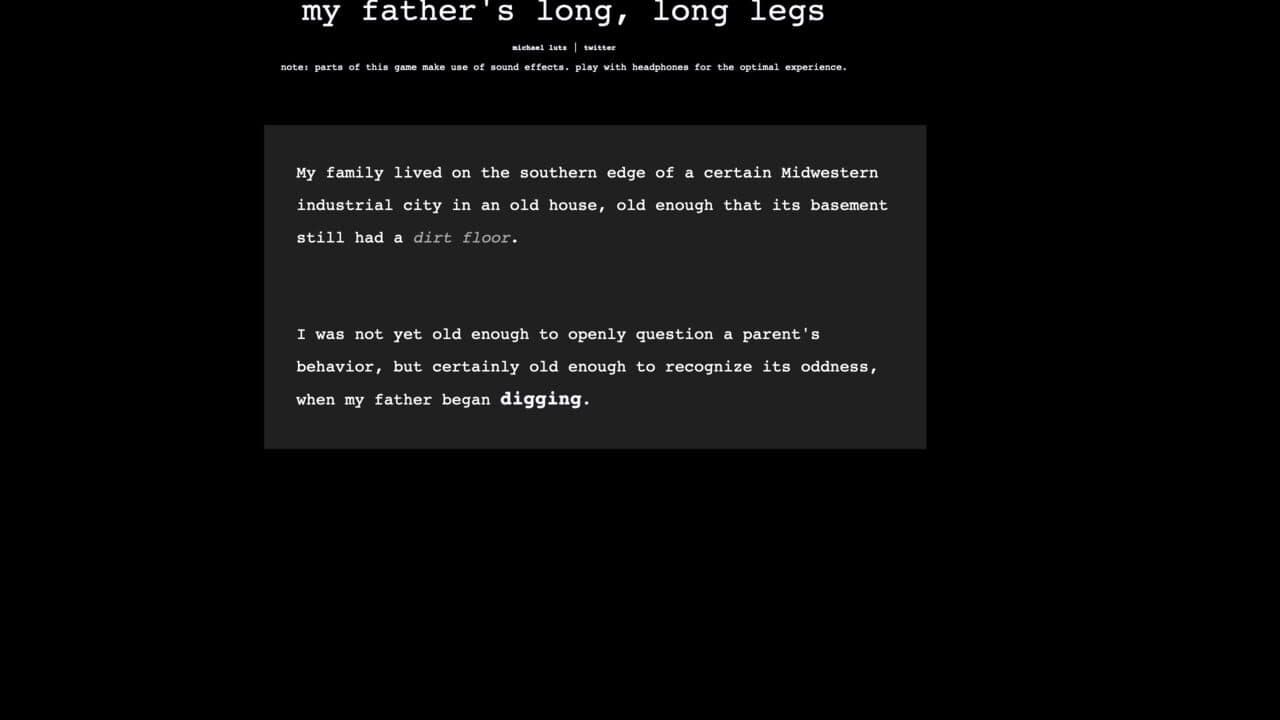 My Father's Long, Long Legs screenshot 1