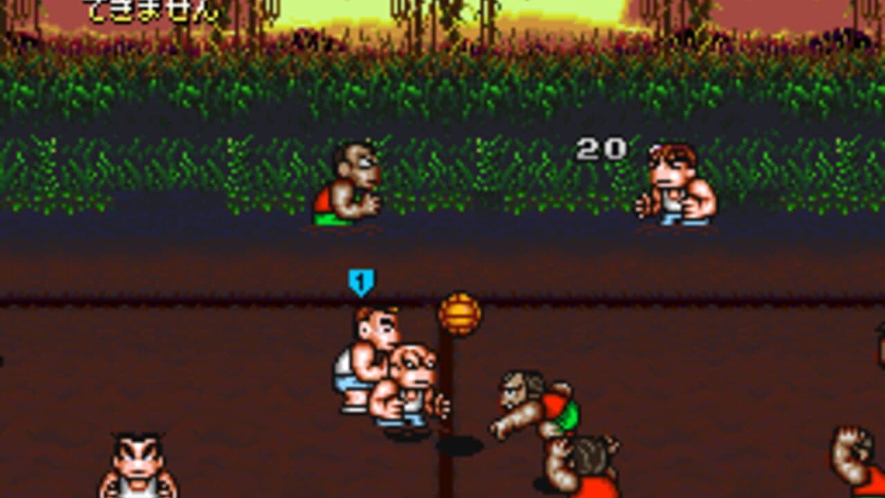 Kunio's Dodgeball Time, C'mon Guys! screenshot 1
