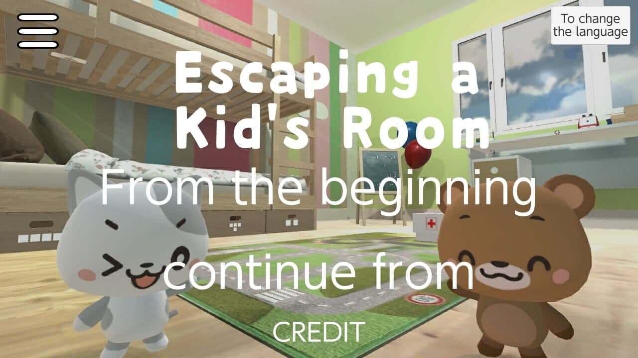 Escaping a Kid's Room: The Adventures of Nyanzou & Kumakichi - Escape Game Series screenshot 1