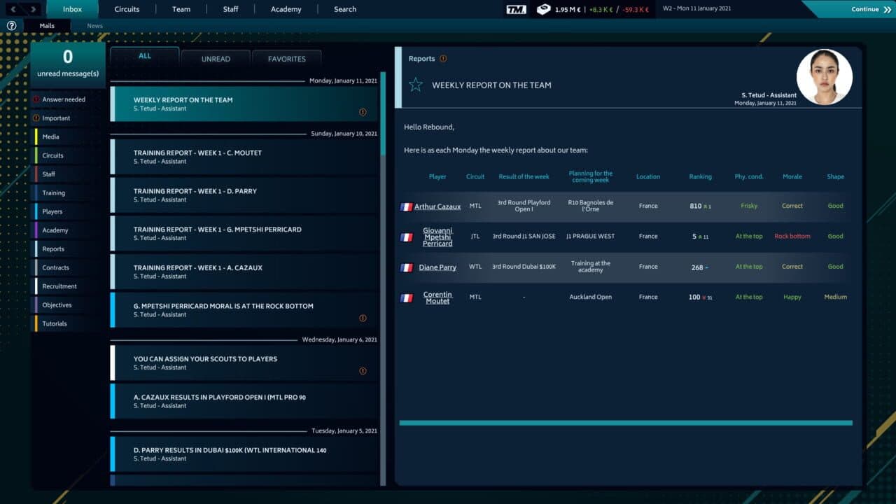 Tennis Manager 2021 screenshot 1