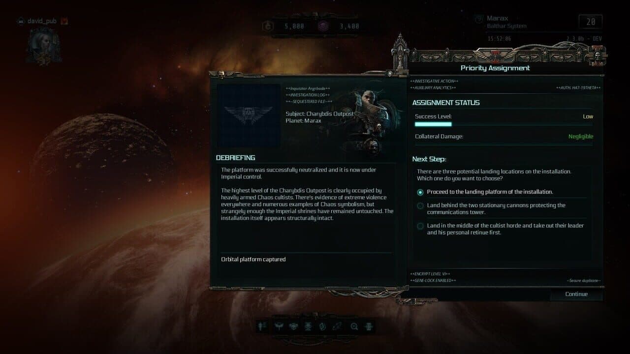 Warhammer 40,000: Inquisitor - Martyr: Charybdis Outpost screenshot 1