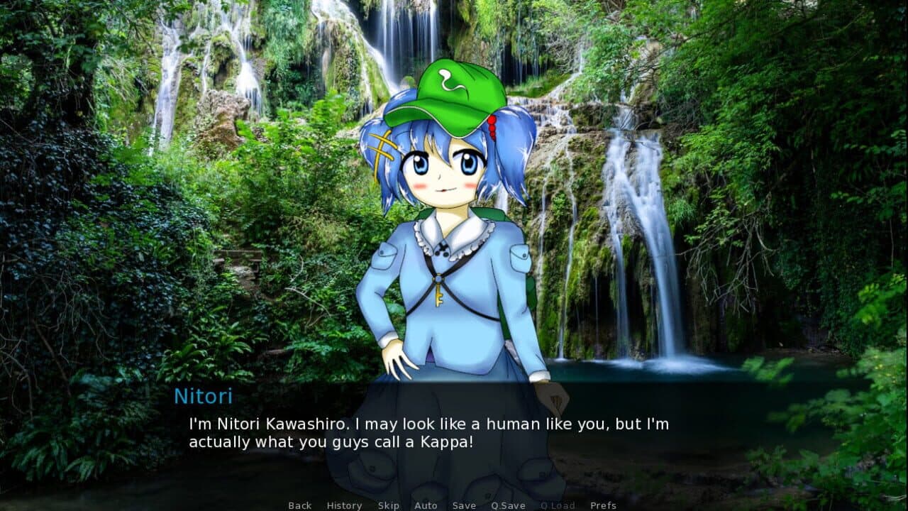 Sakuya Izayoi Gives You Advice and Dabs: Nitori Kawashiro Offers You Advice in Exchange for Cucumbers and Eats the Cucumbers screenshot 1