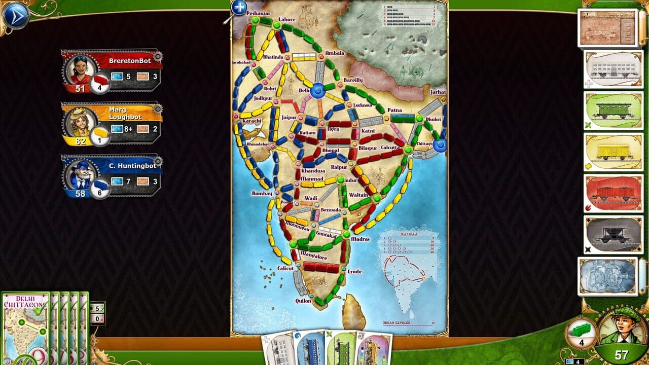 Ticket to Ride: India screenshot 1