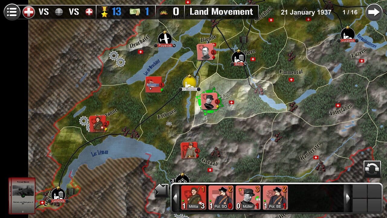 Wars Across the World: Switzerland 1937 screenshot 1