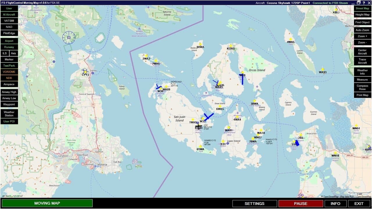 Microsoft Flight Simulator X: Steam Edition - Moving Map thumbnail 4