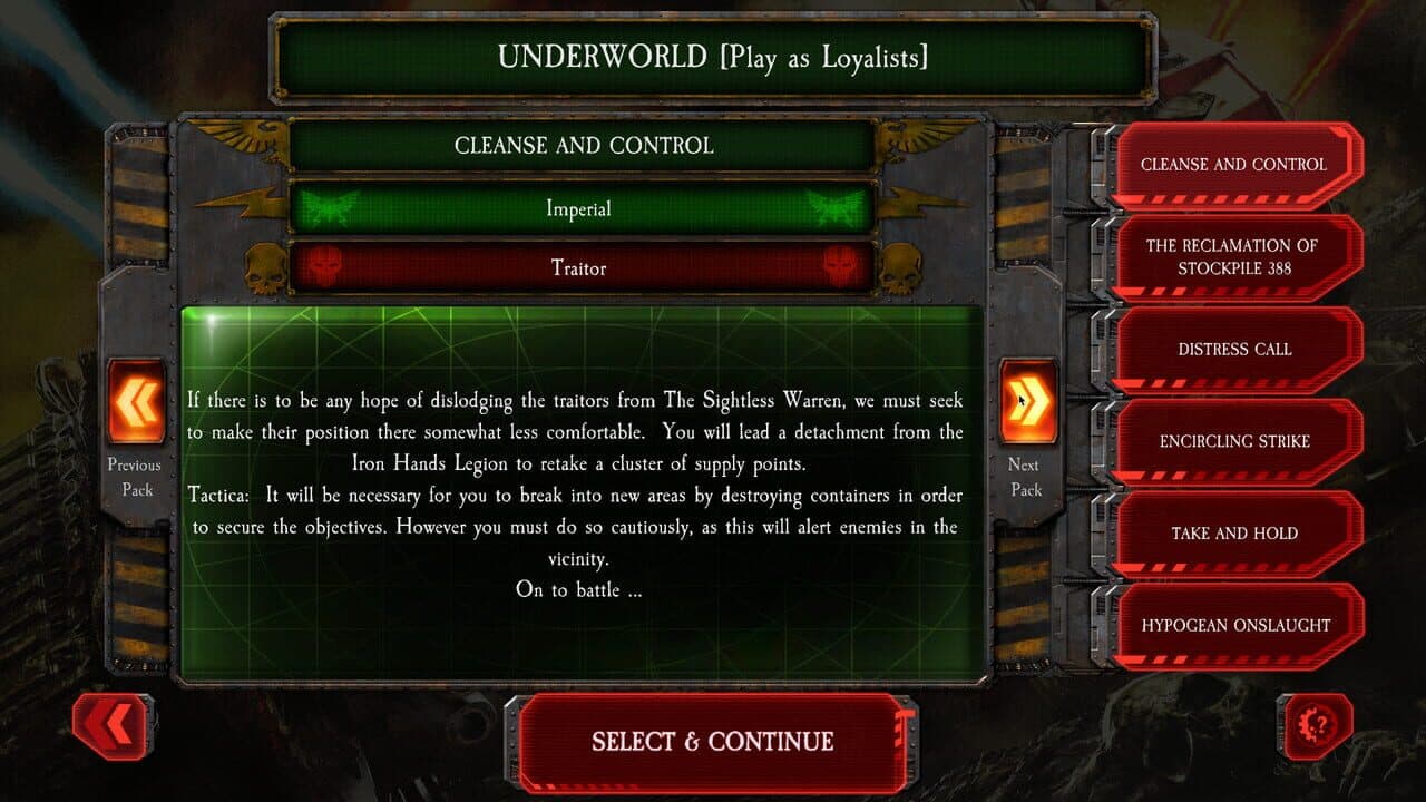 The Horus Heresy: Battle of Tallarn - Underworld Campaign screenshot 1