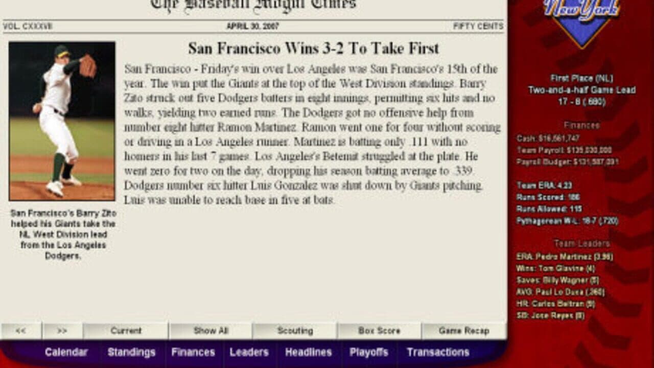 Baseball Mogul 2008 thumbnail 4