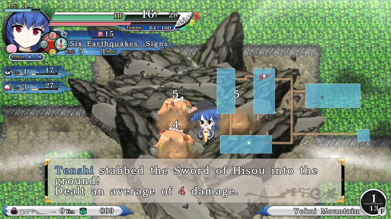Touhou Genso Wanderer Reloaded: Tenshi Hinanawi thumbnail 5