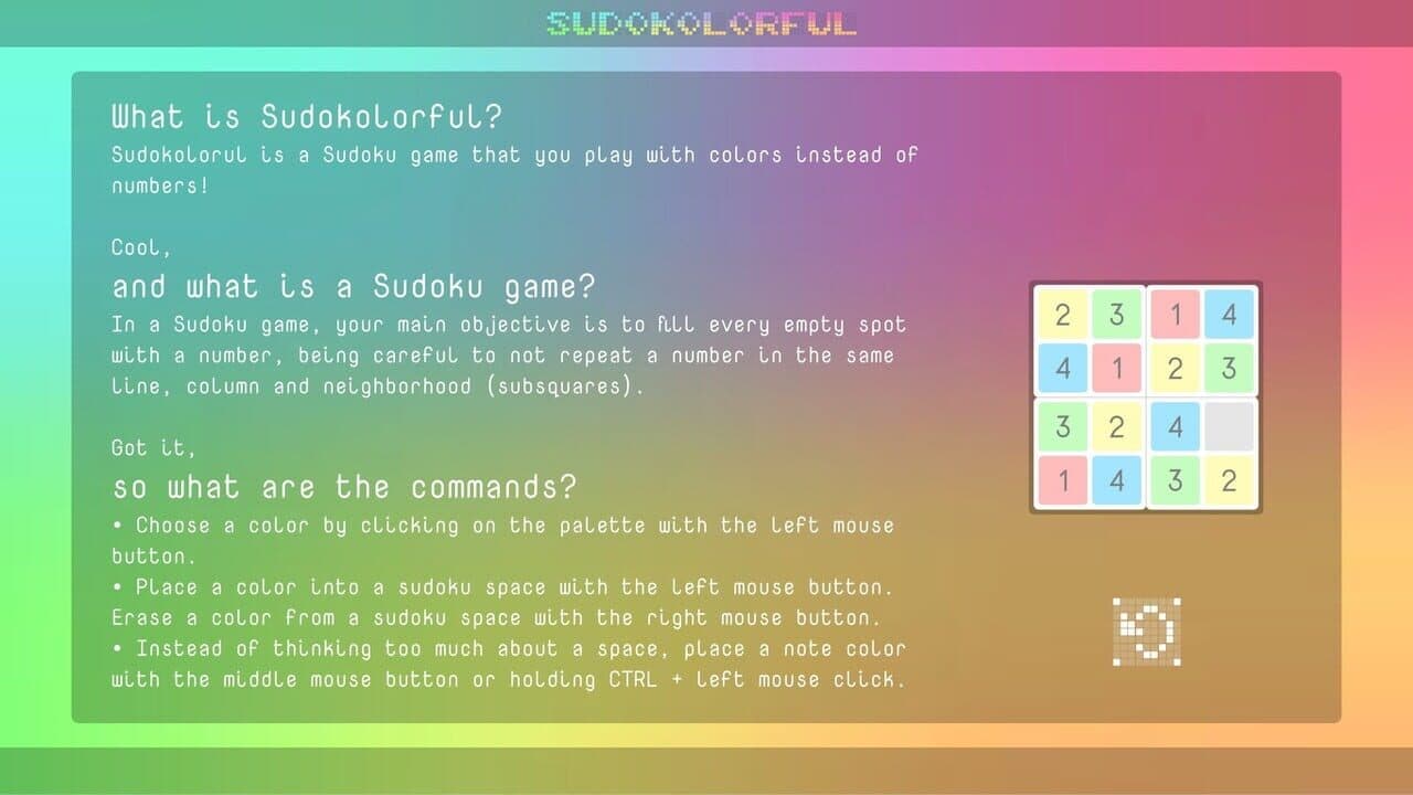 Sudokolorful screenshot 1