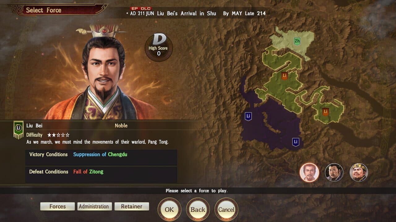 Romance of the Three Kingdoms XIII EP: Scenario for War Chronicles Mode - 1st Wave: Liu Bei Enters Shu thumbnail 3