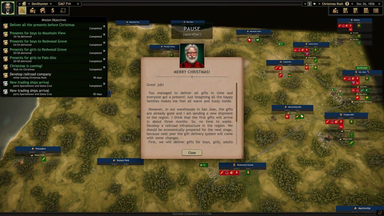 Railroad Corporation: Christmas Rush screenshot 1
