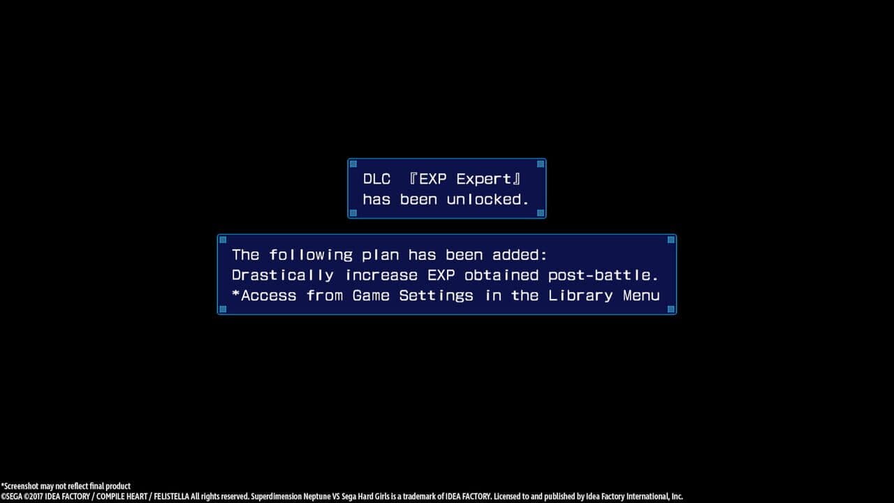 Superdimension Neptune vs. Sega Hard Girls: Exp Expert screenshot 1