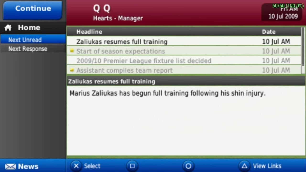 Football Manager Handheld 2010 screenshot 1
