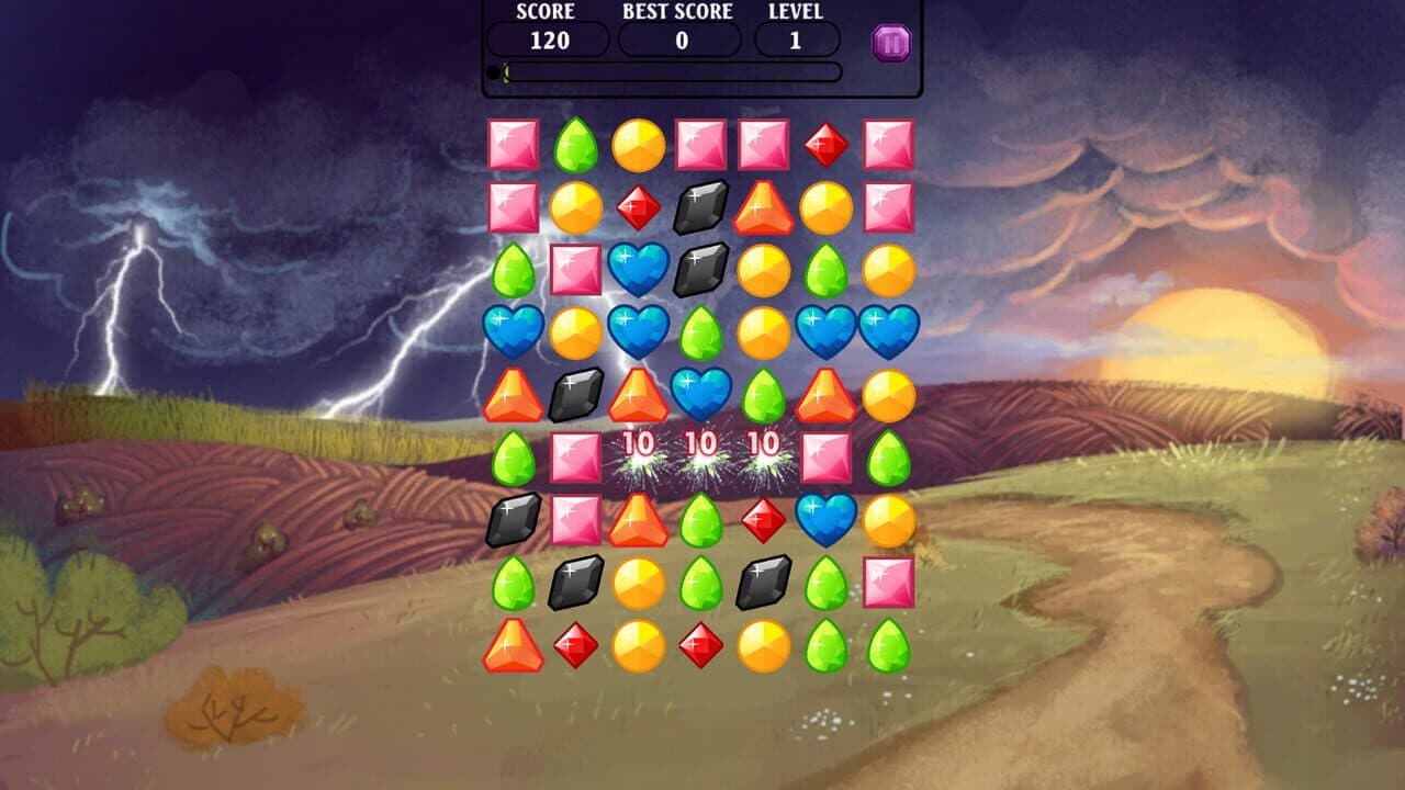 Jewels of the Mysterious Woodland: Mountains & Clouds Jewel Match screenshot 1