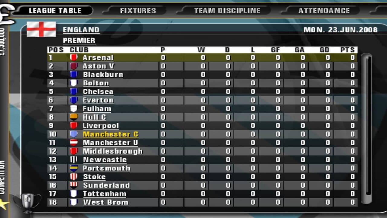 Premier Manager 09 screenshot 1