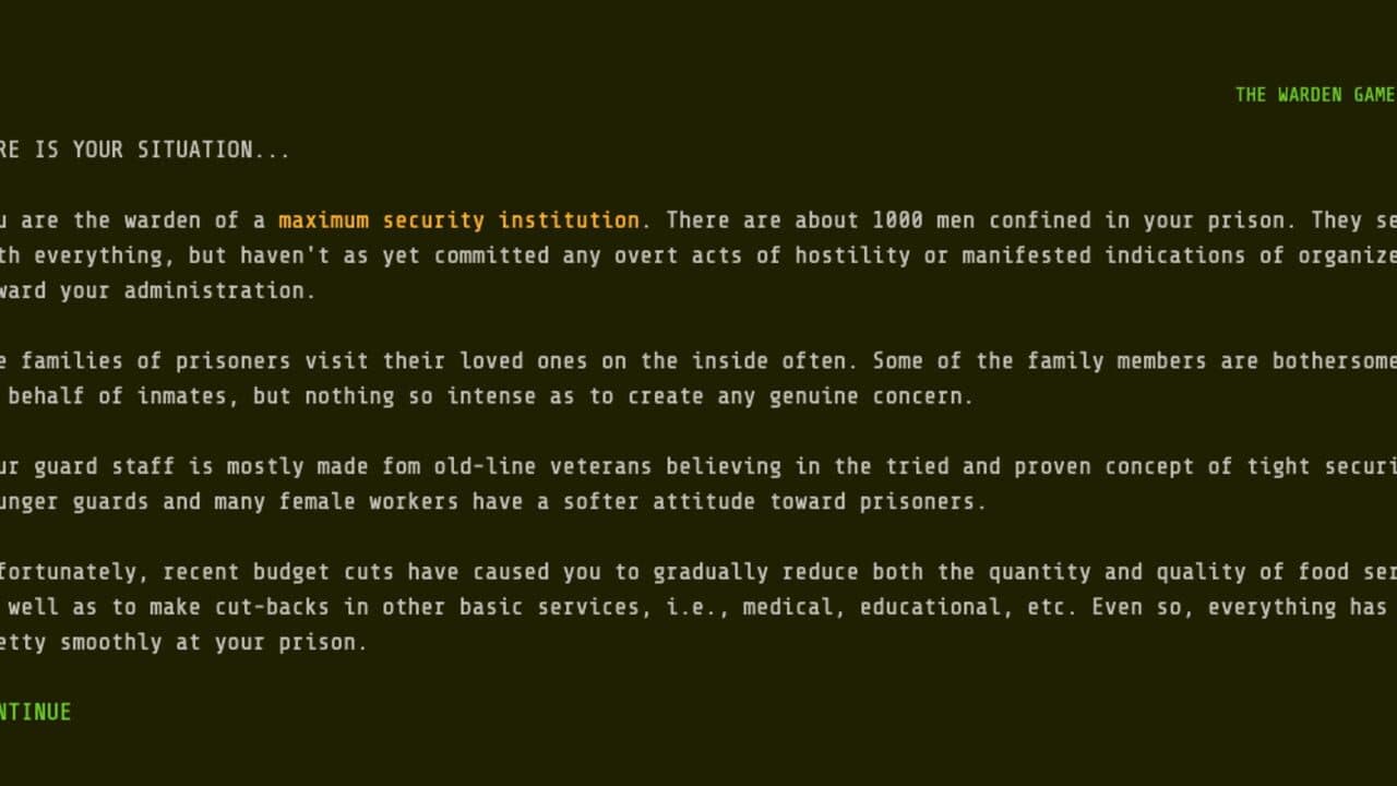 The Warden Game screenshot 1