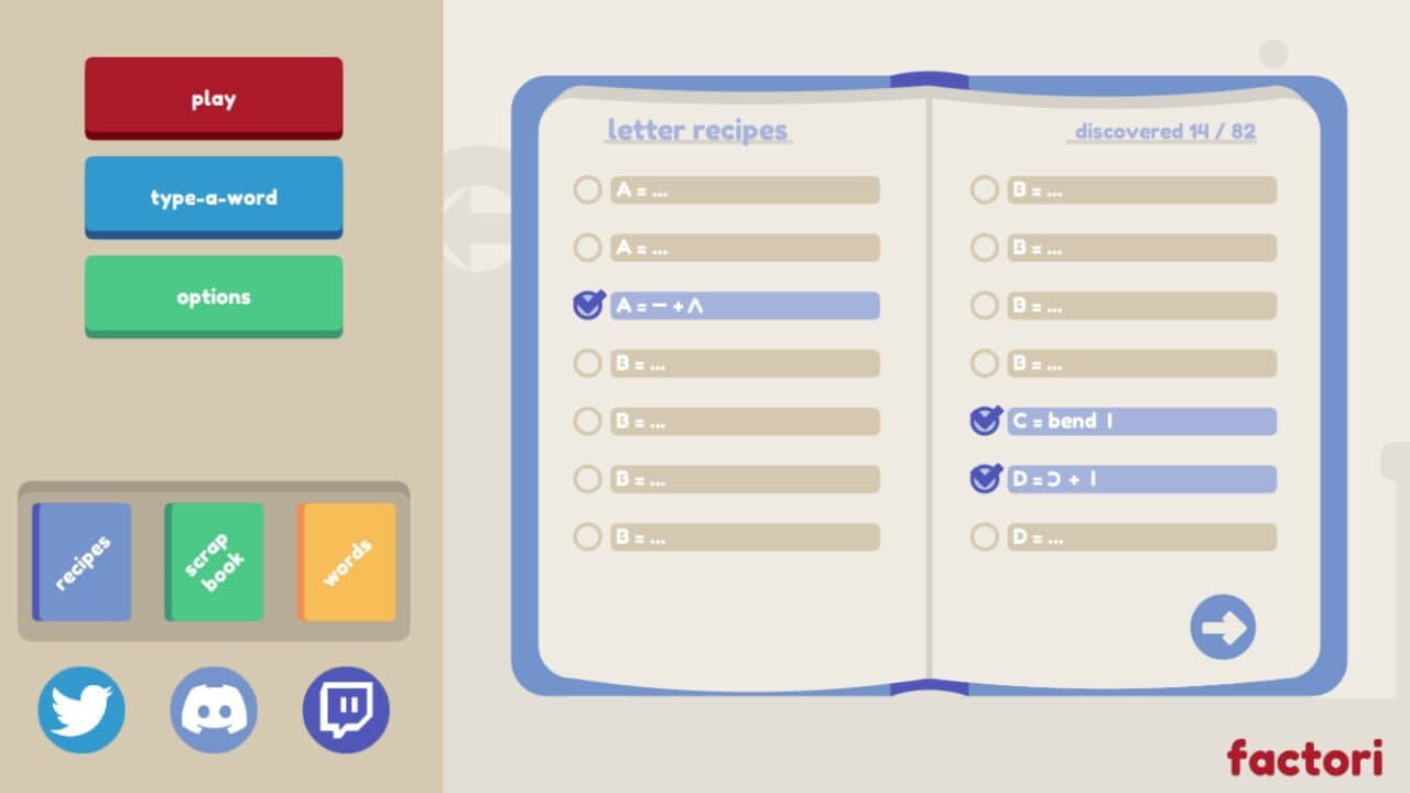 Word Factori screenshot 1