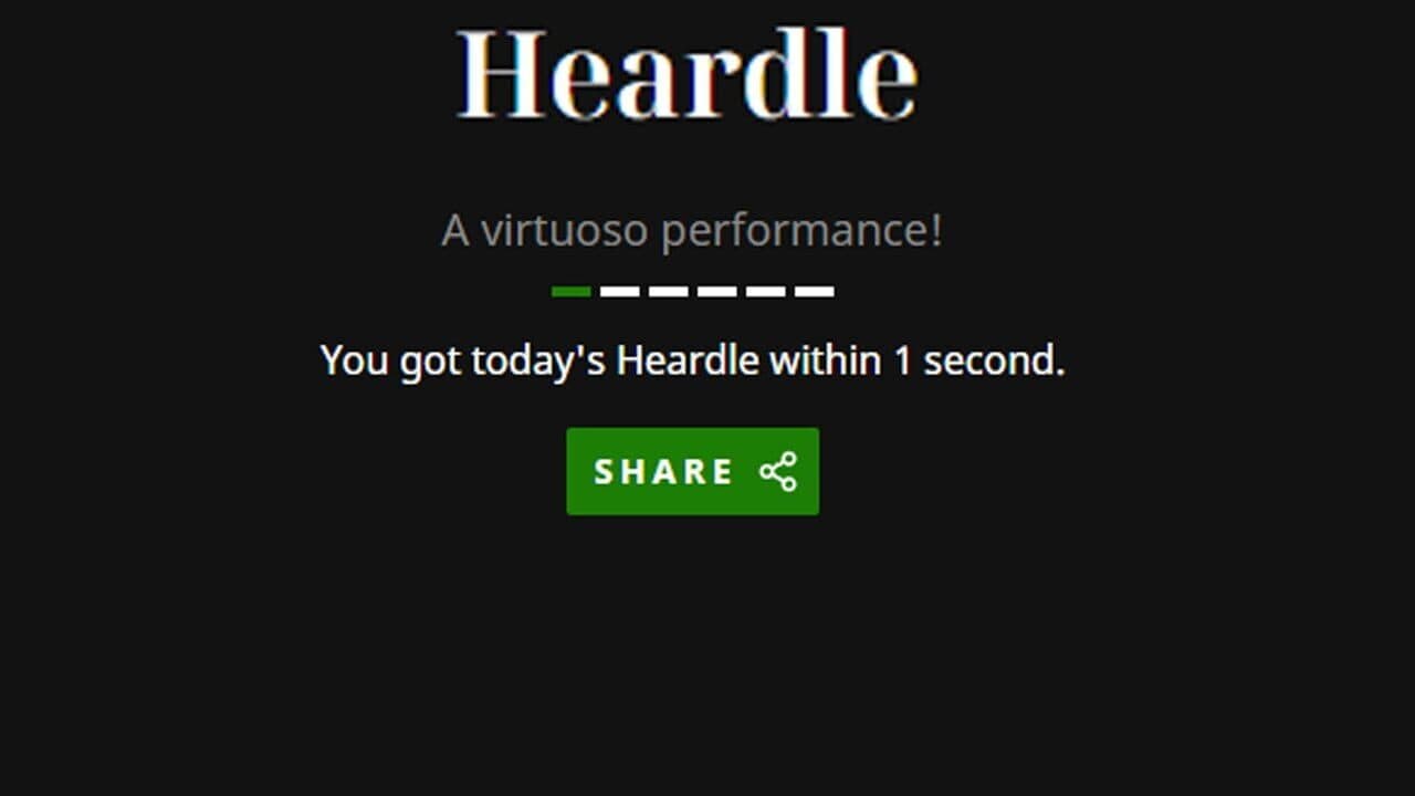 Heardle screenshot 1